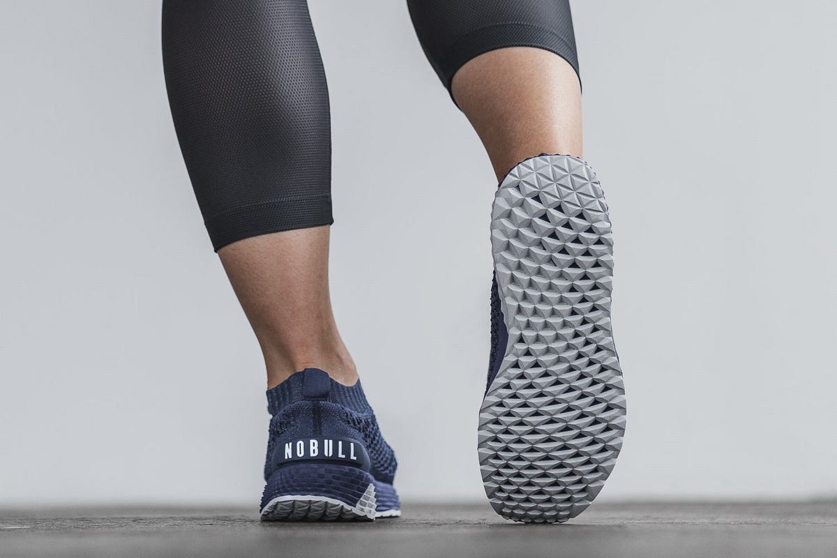 Nobull Knit Runner Women's Running Shoes Navy | Australia (YQ4025)